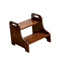 thumbnail image 2 of simhoa Wood Step Stool Furniture Portable Two Step Stool for Adults Kitchen Nursery Brown, 2 of 8