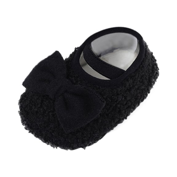 Toddler Shoes Warm Shoes For Baby Girls And Boys Soft Comfortable Shoes Toddler Bowknot Warming Shoes Toddler Girl Sneakers Black 0 Months-6 Months