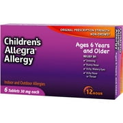 Allegra Children's 12 Hour Allergy Relief, 6ct
