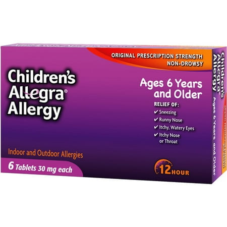 Allegra Children's 12 Hour Allergy Relief, 6ct