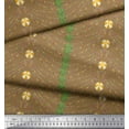 thumbnail image 2 of Soimoi Rayon Tissu Feuilles & Fête Drapeau Tissu Imprimé 1 Yard 42 Inch Wide, 2 of 3