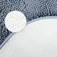 thumbnail image 4 of Unique Bargains Oval Plush Bath Mat Soft Non Slip Washable Rug Blue 20" x 32", 4 of 7