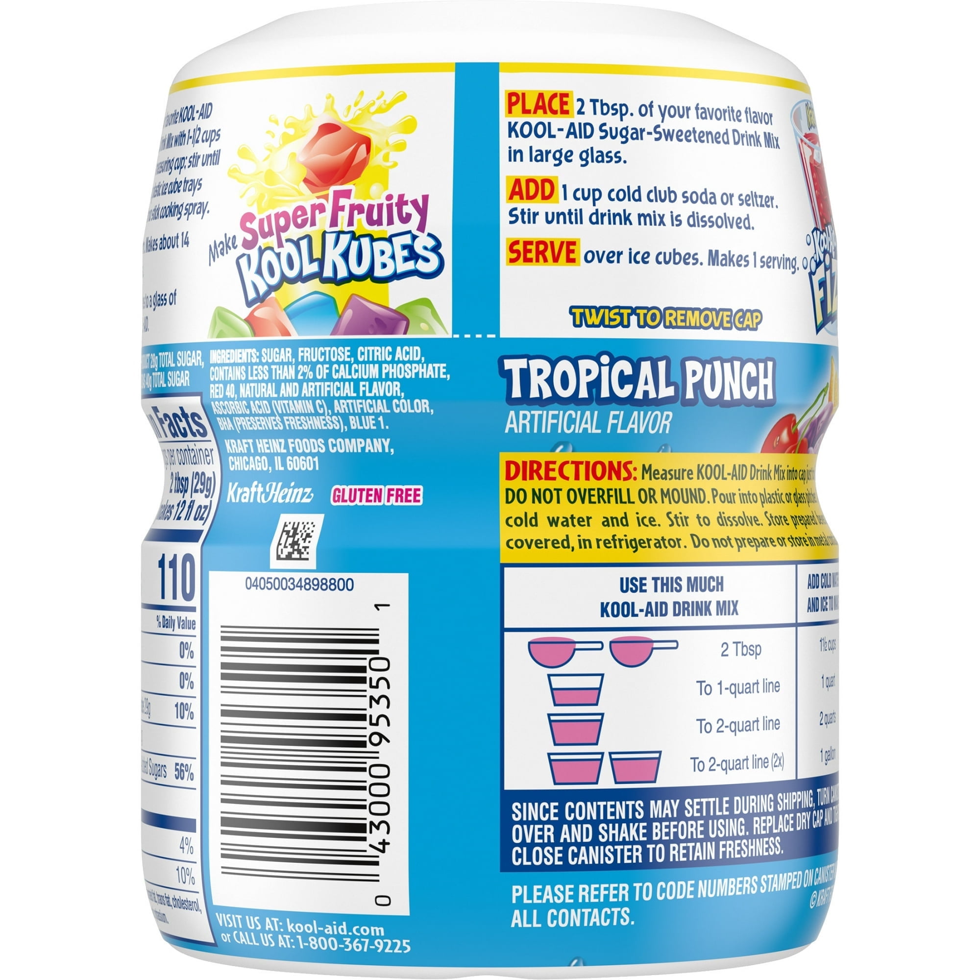 Kool-Aid Sugar Sweetened Powdered Drink Mix, 19 oz. (Cherry, Tropical Punch and Grape) Pack of 3