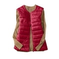 thumbnail image 2 of Brglopf Womens Puffer Vest Lightweight Plus Size Zip Up Quilted Vests Outerwear Winter Warm Sleeveless Jackets with Pockets(Wine,L), 2 of 6