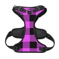 thumbnail image 5 of Picia Purple Black Buffalo Plaid No-Pull Dog Harness Reflective Front Clip Vest with Handle,Step-in Air Dog Harness,Adjustable 2 Metal Rings 4 Buckles,Easy to Put on & Take Off Medium, 5 of 9