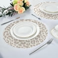 thumbnail image 6 of Coolnut Light Leopard Print Round Placemats Set of 1 Table Mats for Kitchen Washable Non-Slip Place Mats Heat Resistant Place Mats for Kitchen Dining Table Home Decor, 6 of 7
