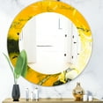 thumbnail image 3 of Designart 31.5" x 31.5" Yellow Modern,Contemporary Wall Mirror, 3 of 3