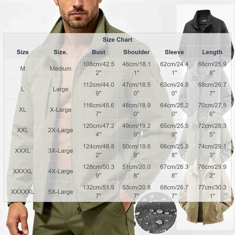 SGFCWSX Men's Zip Up Jacket Lightweight Stand Collar Pockets Loose