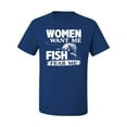 thumbnail image 2 of Wild Bobby, Woman Want Me Fish Fear Me, Fishing, Men Graphic Tees, Royal, Medium, 2 of 3