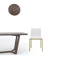 thumbnail image 6 of Set of Two Minimalist White Faux Faux Leather and Gold Chairs, 6 of 10
