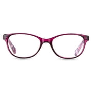 Equate Women's Heather Oval Reading Glasses with Case, Purple, +2.00