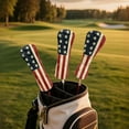 thumbnail image 3 of Pzuqiu Golf Club Covers Universal Portable Golf Driver Head Covers Protect Against Scratches and Damage for Woods and Driver Fairway Hybrids Women Men, Vintage American Flag, 3 of 8