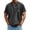 Black, variant on Men's Vintage Henley Shirt Short Sleeve Washed Tee 3 Button Band Collar Lightweight Breathable Casual Tops for Vacation with Pocket