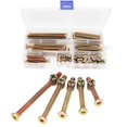 thumbnail image 1 of binifiMux 50 piezas 1/4-20"" Kit de repuesto de hardware para cama de bebé, tornillos hexagonales chapados en zinc, kit surtido de tuercas cilíndricas para sillas de cuna, muebles de 1-1/2" 2" 2-1/4", 1 of 5