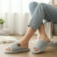thumbnail image 6 of Ecetana House Slippers for Women Cozy Soft Fuzzy Slippers Slides Open Toe House Shoes with Memory Foam, 6 of 6