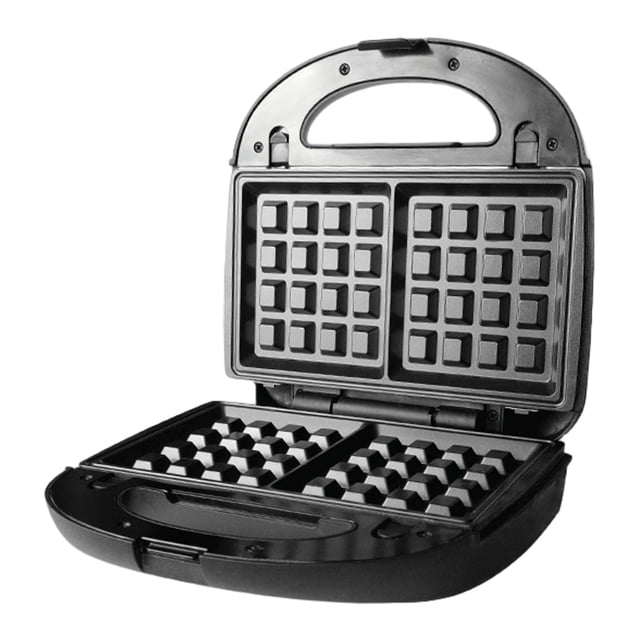 Sandwichera Tostadora Waffle Maker 750W Eléctrica Antiadherente Revestida para