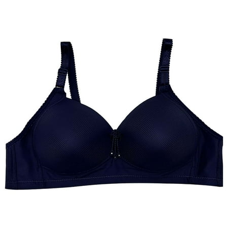 LWNYDPLSD Push Up Bras for Women High Support Bras for Women Adjustable Strap Full Coverage Up Bras Comfortable No Underwire Wireless Bras Adhesive Bra Dark Blue 54