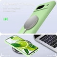 thumbnail image 2 of KOMI for Google Pixel 8 Case, Silicone Phone Case with 2 Screen Protector, Soft Anti-Scratch Microfiber Lining, Full Body Shockproof Slim Cover Support Wireless Charging, Mint Green, 2 of 5