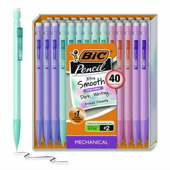 Xtra Smooth Mechanical Pencil, HB #2 Black Lead, Assorted Pastel Color Barrels, 40/Pack | Bundle of 2