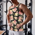 thumbnail image 5 of Picia Rose Flowers Printed Men’s Performance Tank, Men's Workout Tank Top Moisture-Wicking Tank Top Muscle tee, Breathable Workout Shirt-3X-Large, 5 of 7