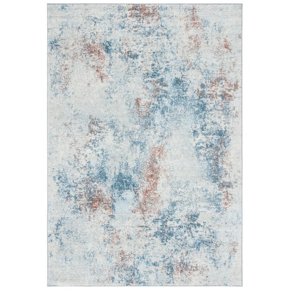 SAFAVIEH Tulum Collection TUL209M Light Blue / Ivory Rug