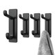thumbnail image 1 of Gancho De Pared Adhesivo, Toallero De Baño, Colgador De Paños De Cocina, Perchero Adhesivo, Fijación De Pared Sin Taladrar, Impermeable, Antioxidante, Negro, 4 Piezas, 1 of 5