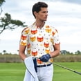 thumbnail image 3 of Wukai Cute Fox with Heart Men’s Polo Shirts Sleeve,Camisas Polo Para Hombre,True Classic Tees Men-Medium, 3 of 6
