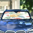 thumbnail image 4 of ALAZA Elegant Tropical Floral-t8 Windshield Sun Shade Car Foldable Sun Visor Block UV Rays Protector 55"x27.6", 4 of 8