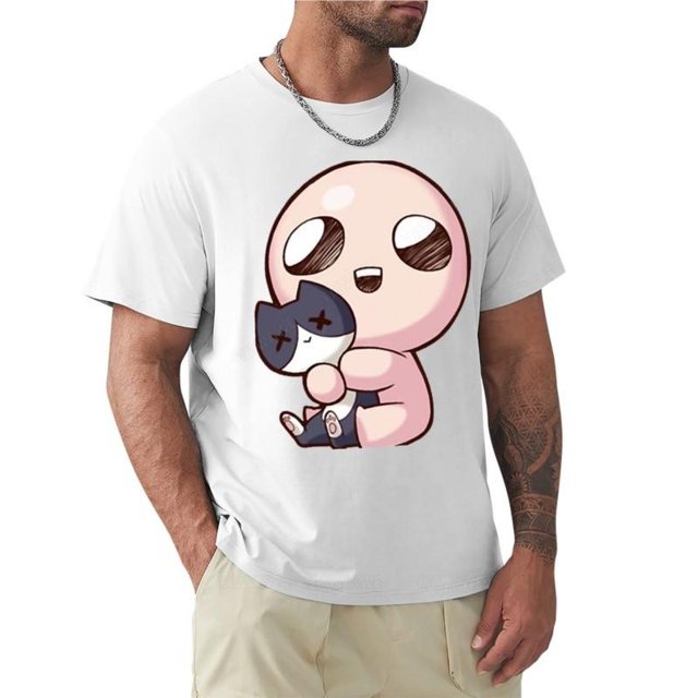 Camiseta de The Binding of issac-issac para hombre Camiseta de cuello redondo camisetas de moda de marca Camiseta de algodón