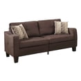 thumbnail image 2 of Poundex Furniture 2 Piece Fabric Sofa Loveseat Set in Brown Chocolate, 2 of 6