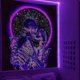 thumbnail image 4 of Tapiz de luz negra, tapiz de amantes besándose, tapices psicodélicos reactivos a los rayos ultravioleta que brillan 29., 4 of 4