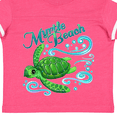 thumbnail image 4 of Inktastic Myrtle Beach Cute Sea Turtle with Waves and Bubbles Boys or Girls Toddler T-Shirt, 4 of 5