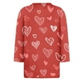 thumbnail image 6 of Garbnen Valentines Day Top Women 3/4 Length Sleeve Womens Tops Love Heart Graphic Crew Neck Dressy Womens Tunic Blouses, 6 of 6