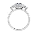 thumbnail image 3 of Dash Jewelry 1.7 Ct Princess Cut Moissanite Ring - 14K White Gold Plated - Chic Solitaire with Accents - Alluring Engagement Ring for Women - Heartfelt Gift for Her, 3 of 6