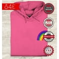thumbnail image 2 of S4E Men's Rainbow Flag LGBTQ Gay Pride Hoodie Sweatshirts Large Heliconia Pink, 2 of 4