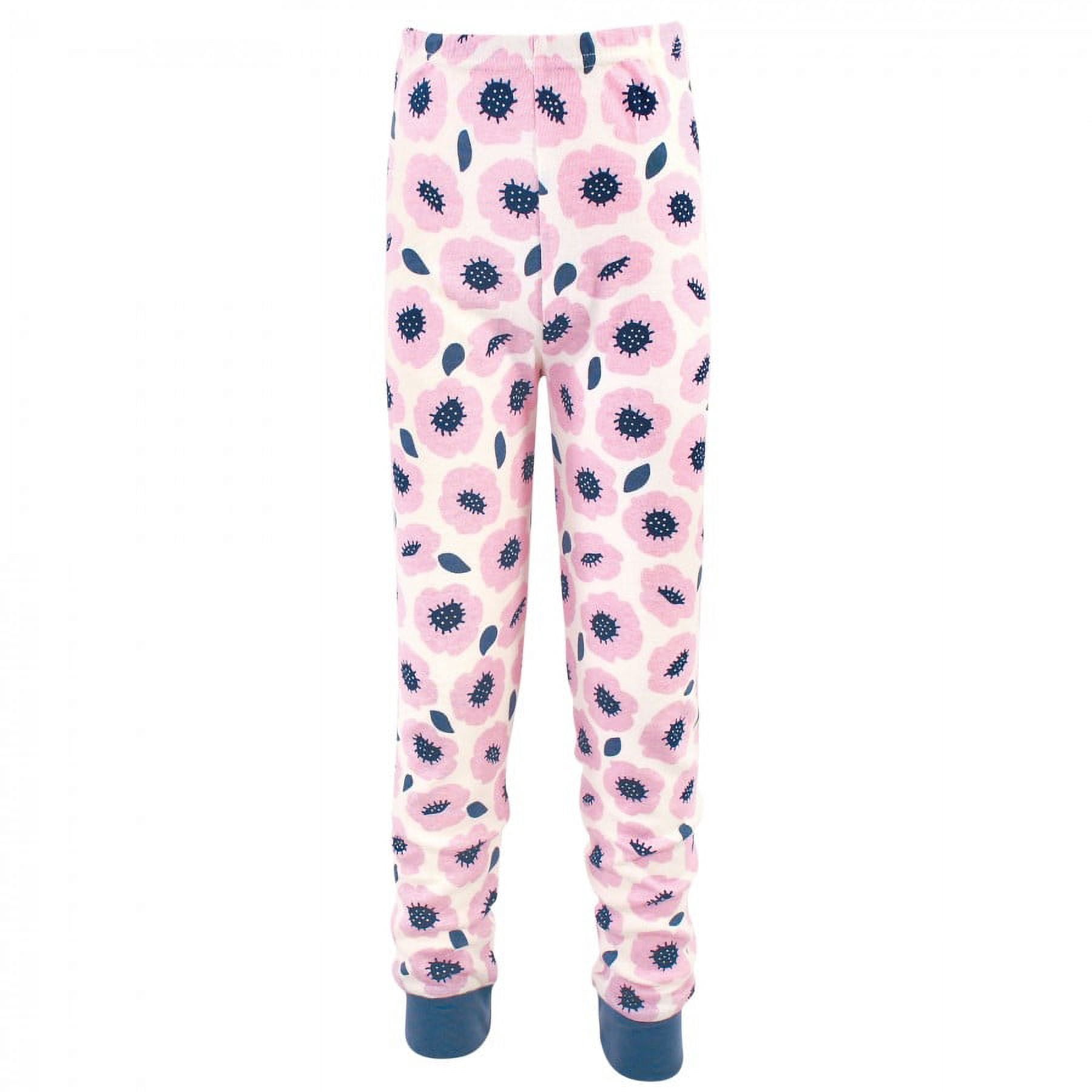 Touched by Nature Toddler and Kids Girl Organic Cotton Tight-Fit Pajama Set, Blossoms, 12 Years