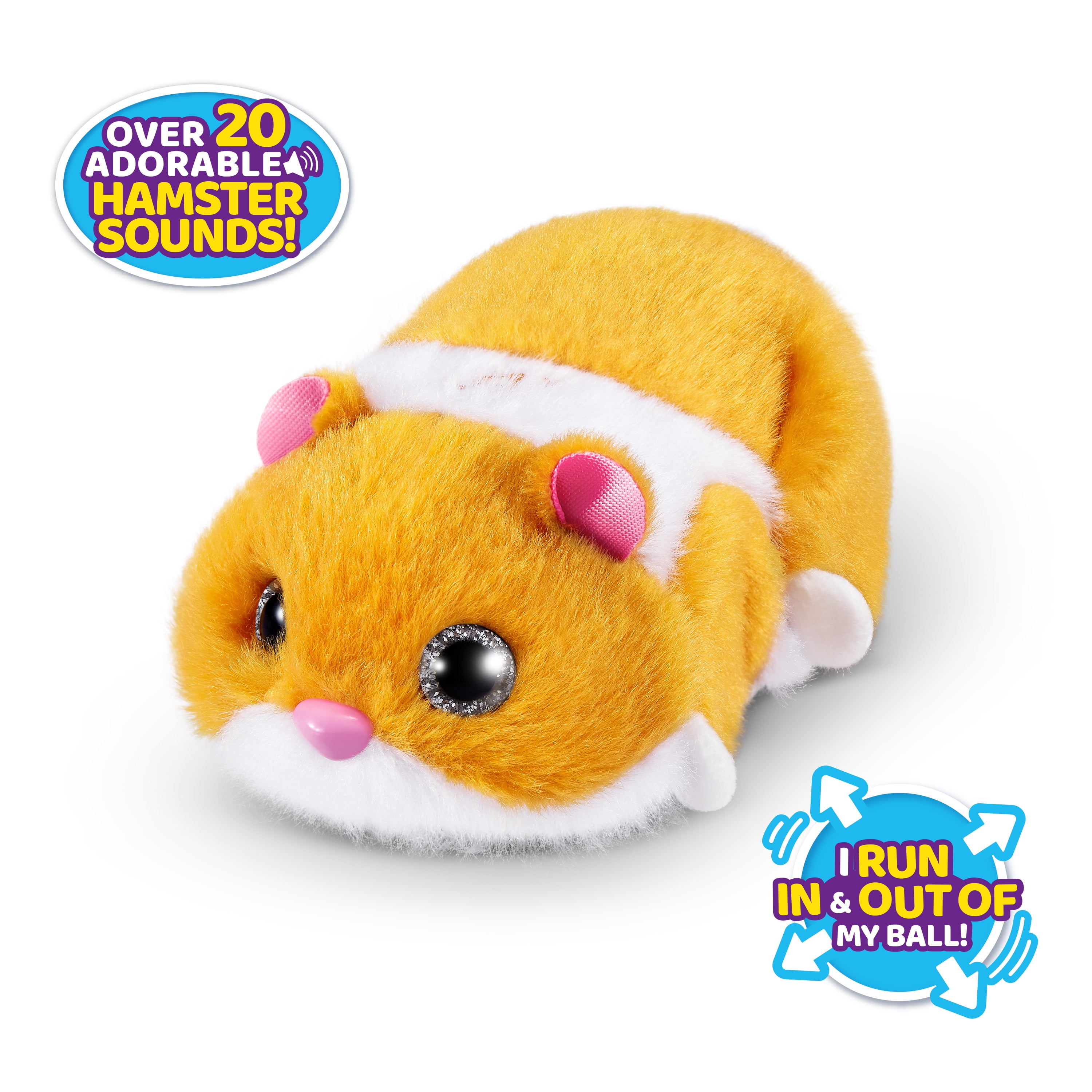  Pets Alive Hamstermania (azul) por ZURU Hamster, mascota  electrónica, más de 20 sonidos interactivos, juguete de pelota de hámster  para niñas y niños : Juguetes y Juegos