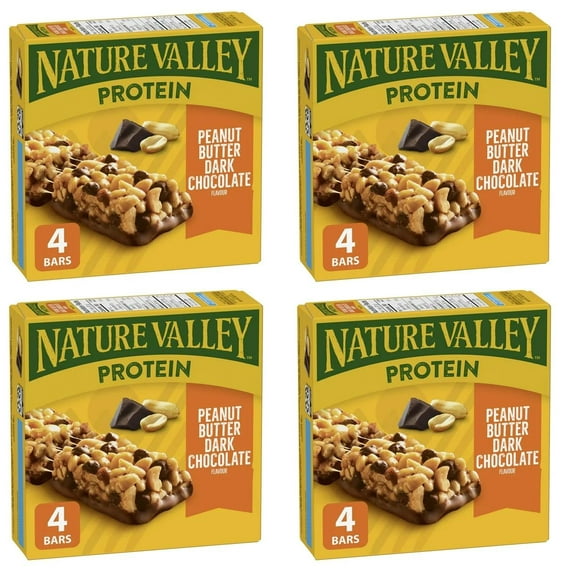 Nature Valley Peanut Butter Dark Chocolate Protein Granola Bars, 148g (4 Pack)