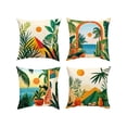 thumbnail image 2 of Waterproof Outdoor Throw Pillow Covers, 17.72 Inch Tropical Summer Print Cushion Covers for Patio Porch Poolside Furniture Decor, Set of 4, 2 of 6