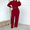 thumbnail image 6 of Scyoekwg Two Piece Outfits Women Sweatsuit Fall Outfits Long Sleeve Sweatshirt Jogger Sweatpant Casual Matching Outfits Fashion Outfits Sets (Wine,XL), 6 of 7