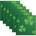 thumbnail image 6 of Coolnut St Patrick's Day Clover Cloth Napkins Set of 6, Oversized Washable Reusable Polyester Dinner Table Napkins for Family, Restaurant, Party Decor, 20 x 20 Inch, 6 of 7