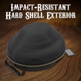 thumbnail image 4 of CASEMATIX Cowboy Hat Box and Portable Cowboy Hat Storage for Brims Up To 4.75" - Hard Shell Cowboy Hat Case with Adjustable Carry Strap, Luggage Strap, ID Slot and Foam Insert for Dipping Brim Hats, 4 of 6