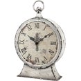 thumbnail image 1 of Stonebriar Large 12 Inch Decorative Battery Operated Table Top Clock with Roman Numerals and Antique Finish, 12", Worn White, 1 of 4