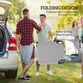 thumbnail image 4 of Folding Outdoor Lounge Chair with 90° Adjustable Canopy, 4-Position Reclining Tanning Chair with Headrest, Breathable Texteline Mesh, Steel Frame, Light Grey, Patio & Poolside, 4 of 7