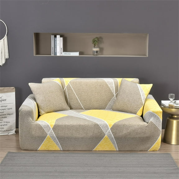 Geometric Sofa Cover Plant Adjustable Sofa Cover 3 And 2 Seat Home Elastic Sofa Cover rative Adjustable Elastic Sofas Covers
