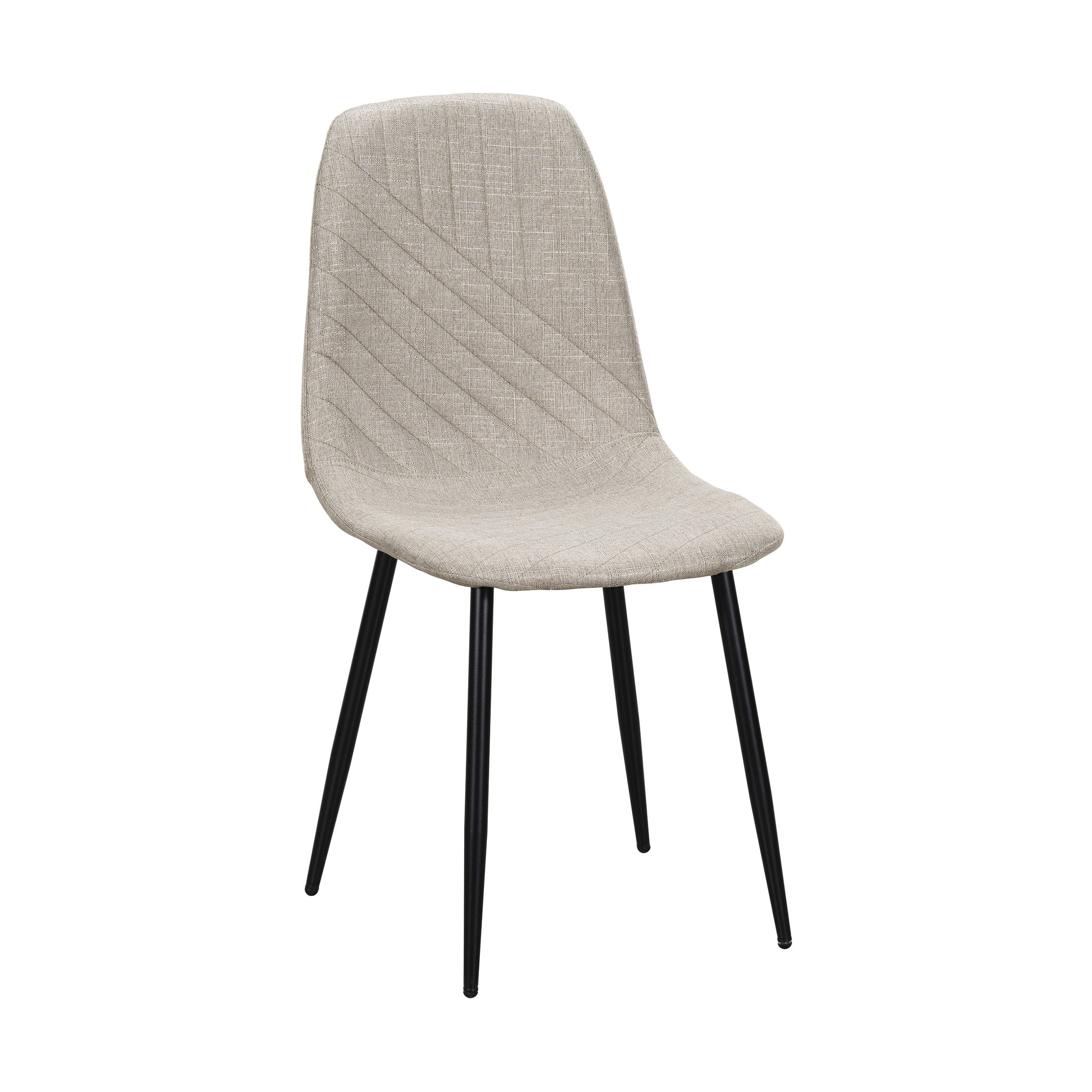 OakvillePark Ella Contemporary Textured Fabric Dining Side Chairs, Taupe (Set of 4)