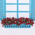thumbnail image 4 of Billuyoard Hojas de eucalipto artificiales Flores de rosas de seda Ramo de flores falsas Múltiples cabezas Floreros de plástico para fiestas de bodas en Decoración Rojo Billuyoard HA084344-01, 4 of 6