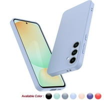 Cell Phone Basic Cases for Samsung Galaxy S24 FE 5G 2024, Liquid Silicone Gel Rubber Shockproof Case Ultra Thin Slim Matte Surface Cover for Galaxy S2 4FE 6.7 inch (Purple)