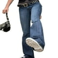 thumbnail image 1 of Pantalons Évasés en Denim pour Femmes, Taille Basse, Pantalons Évasés, 1 of 3