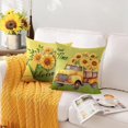 thumbnail image 3 of Sunflower Pillow Covers 18x18 Set of 4 Soft Velvet Summer Throw Pillow Covers Yellow Flower Pillow Covers Cushion Covers Square Pillow Cases for Couch Sofa Patio Outdoor Home Decorations(18 ), 3 of 5